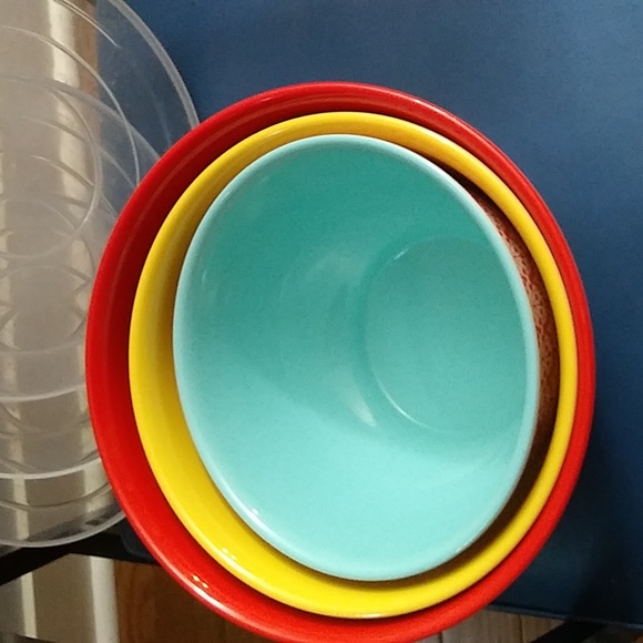 Pioneer Woman Melamine 6 Piece Nesting Bowl Set With Lids Floral Non Slip - Picture 3 of 5